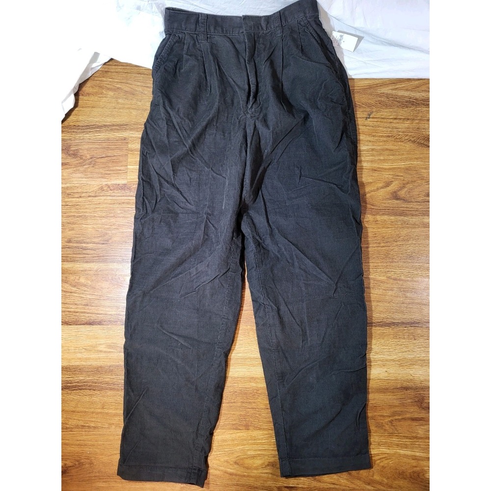 gap corduroy dress pants womens 6 tapered pleated front high rise‎ brown